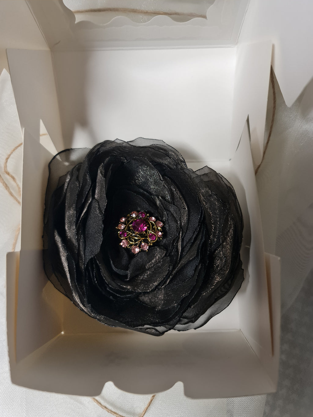 Trandafir galben din organza