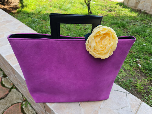 Elvira Suede Shopper Bag – Handcrafted Leather Handbag