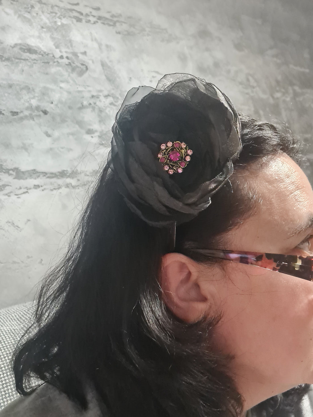 Trandafir galben din organza