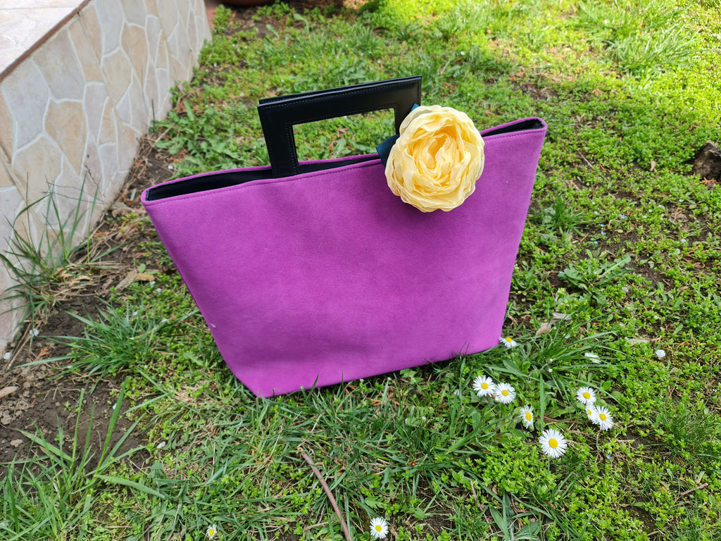 Elvira Suede Shopper Bag – Handcrafted Leather Handbag