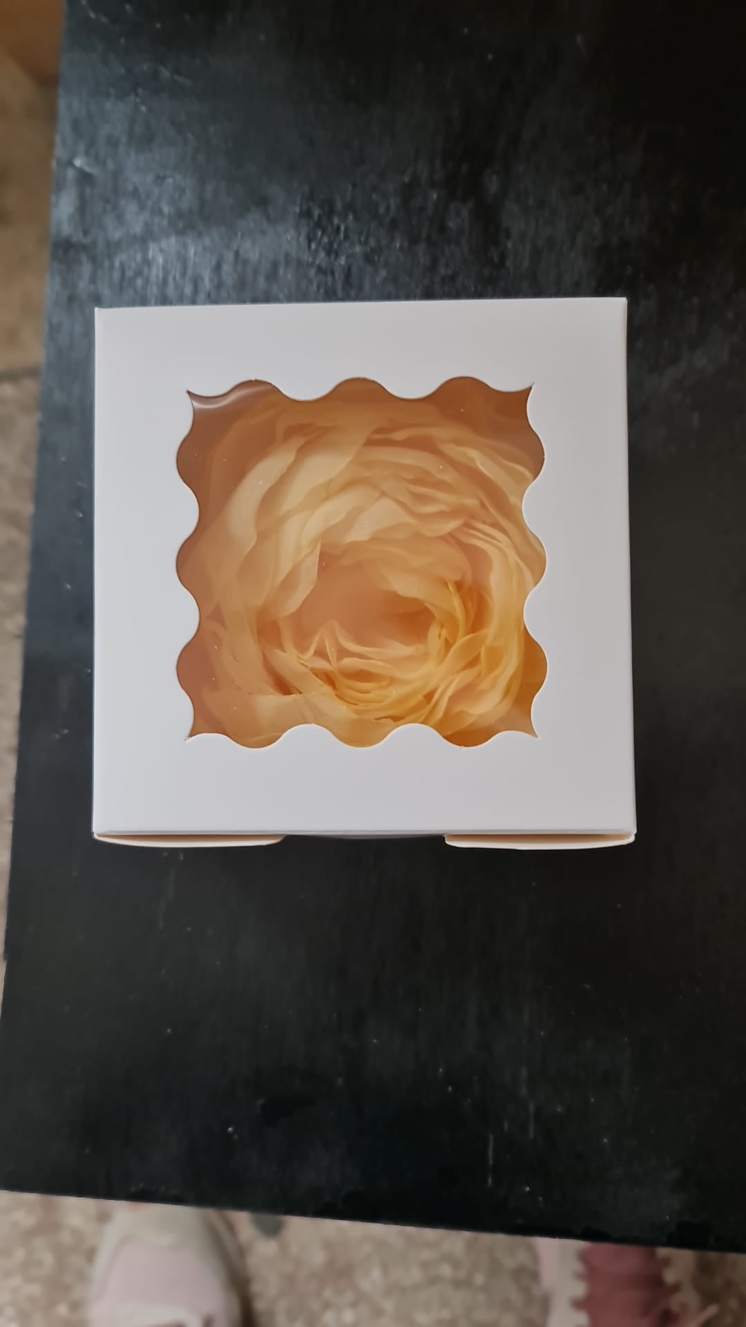 Trandafir galben din organza