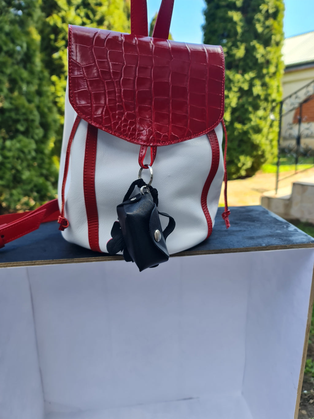 Rucsac alb-rosu 05