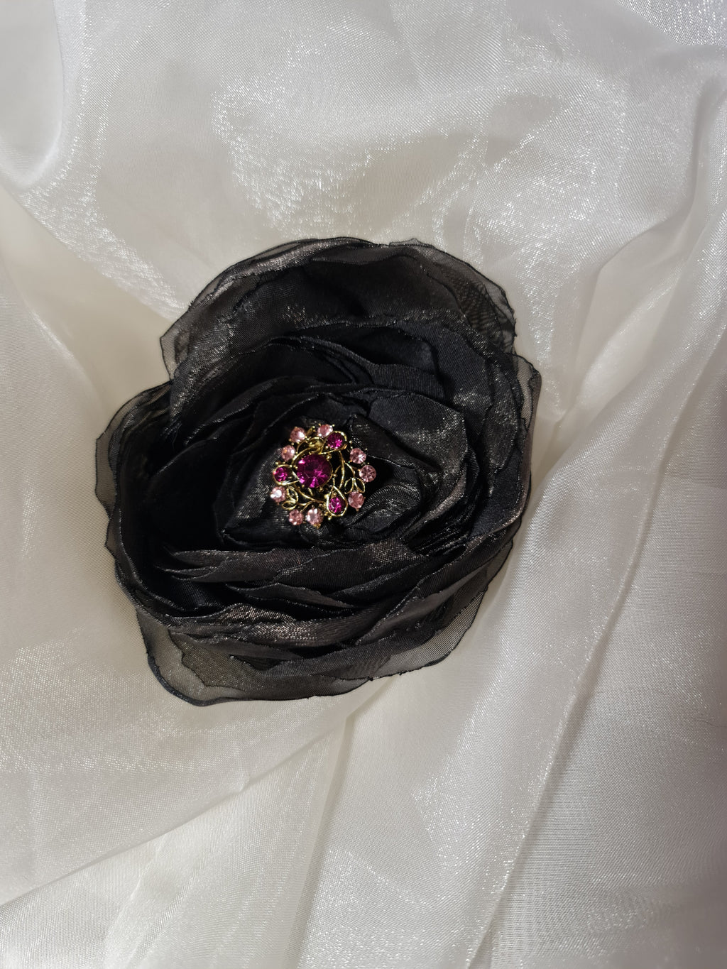 Trandafir galben din organza